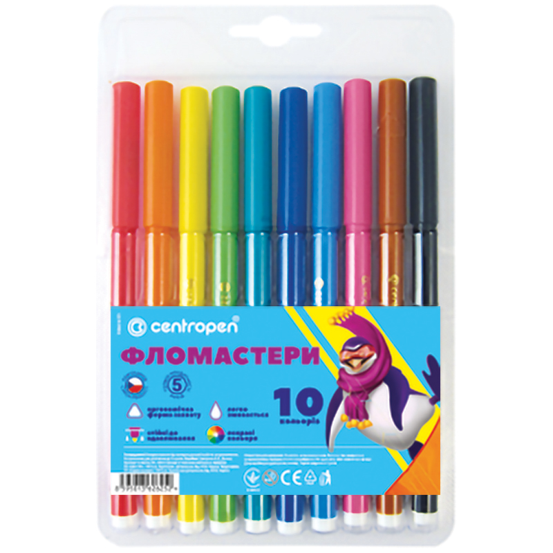 Фломастери CENTROPEN 7550/10 ТП, набір 10 шт.